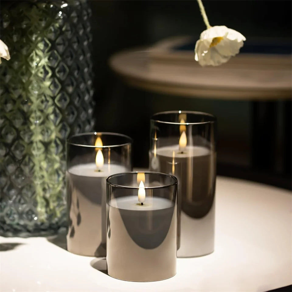 Battery Operated LED Flameless Candles with Remote and Timer Real Wax Candles Flickering Light for Wedding Home Party Decor
