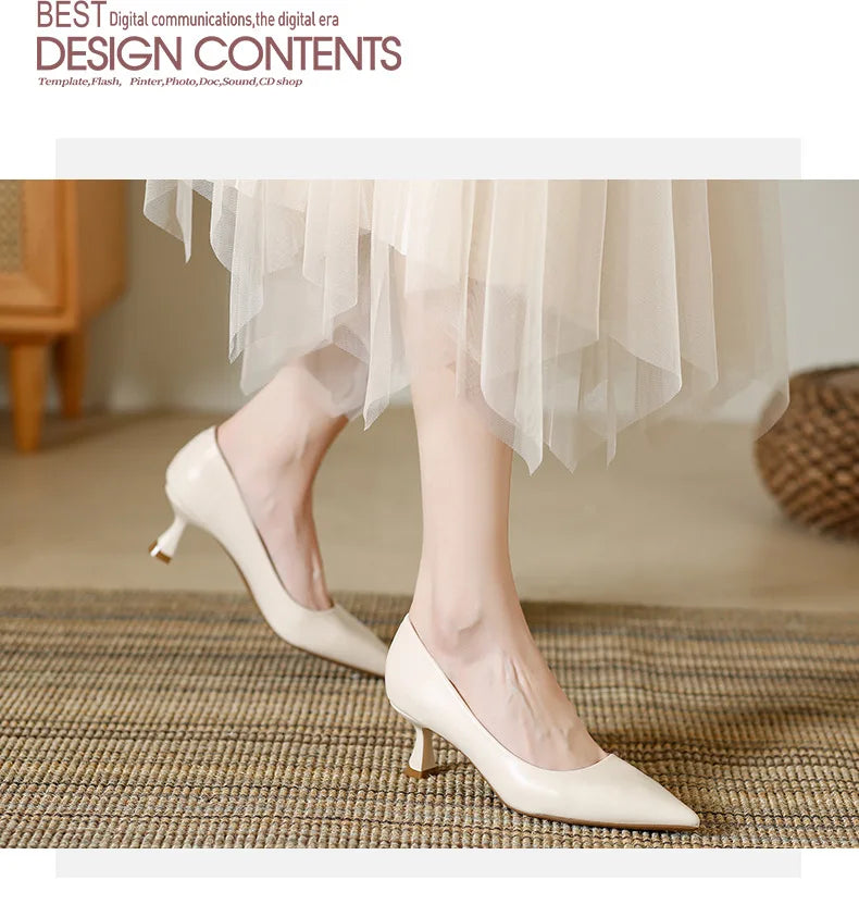 Patent Leather Fashion High Heels New Pointed Toe Pumps Elegant Woman Heeled Shoes Shallow Mouth Candy Colored Sexy Single Shoe