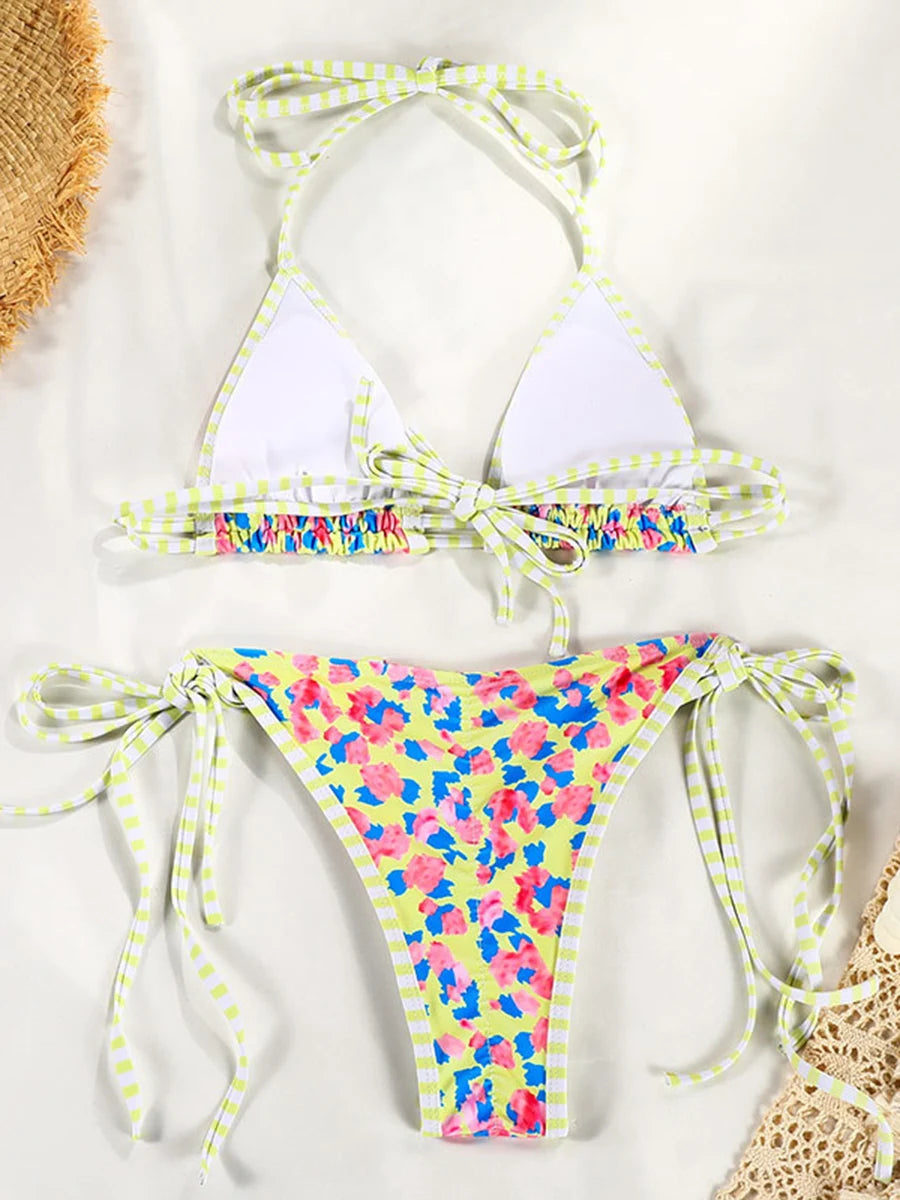 Micro Bikinis Sexy Swimsuit Women Bikini Set Triangle Swimwear String Beachwear Thong Two Piece Suits Brazilian Biquini