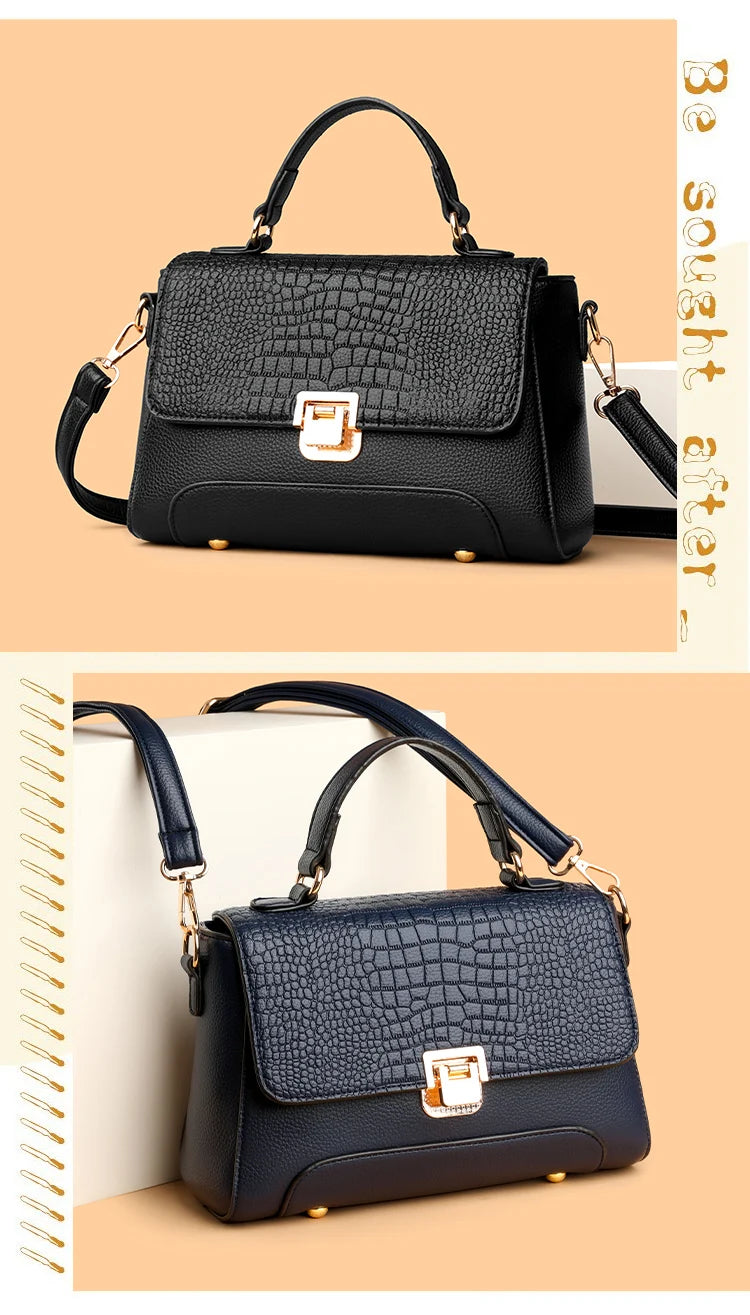 Brand Luxury Large Capacity Multilayer Shoulder Messenger Bag Women High Quality Leather Handbag Design Female Crossbody Tote
