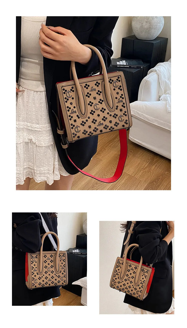 Vintage Hollow Out Tote Bag, Large Capacity Shopping Bag, Women's Versatile Shoulder & Crossbody Bag, Fashionable Retro Design