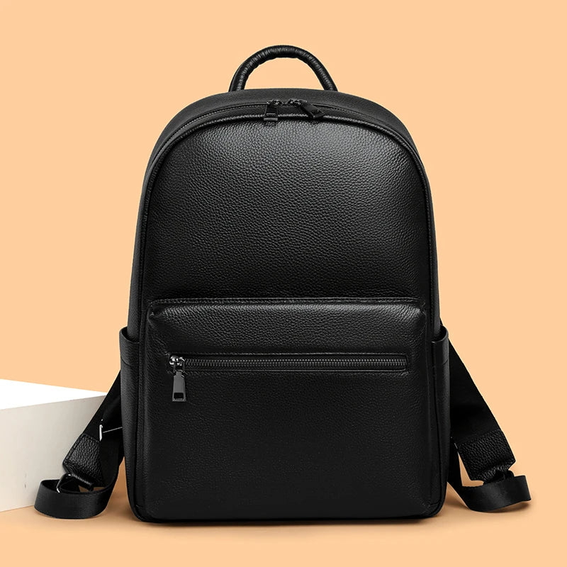 100% Genuine Leather Men Backpacks Natural Skin Leather Students Backpack Yong Boys College Backpack Shoolbag Travel Bags SAC