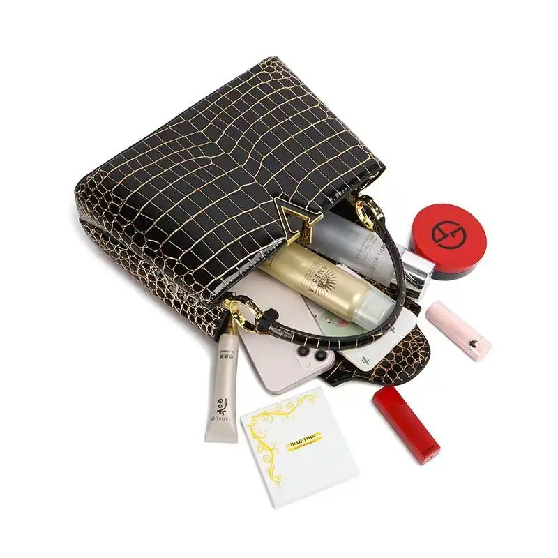 Luxury Designer Brand bolsa feminina  High-quality сумка Leather Crocodile Print Shoulder Handbags for Women 가방 Hot Sell