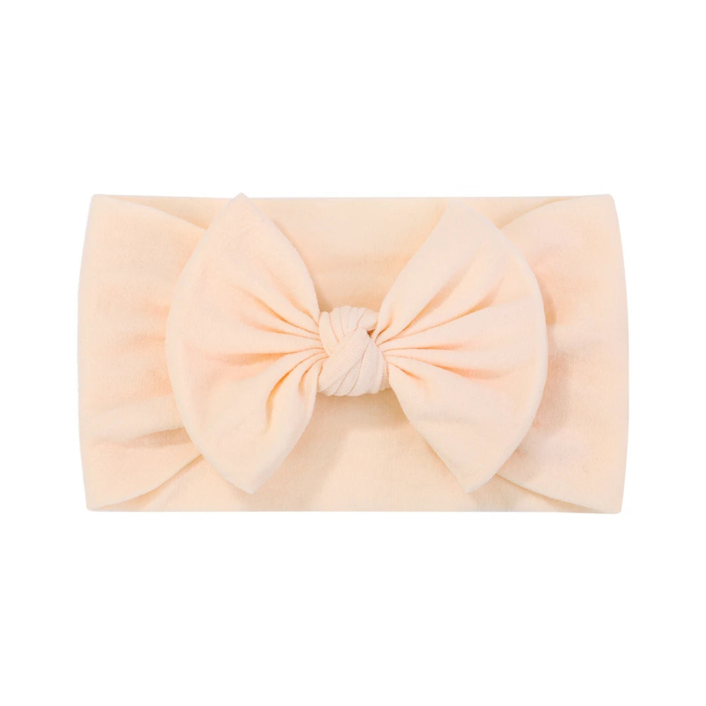 48 colors Baby Bowknot Hairband Broadside Headband Kids Girls Boutique Elastic Protect Turban Headwear Baby Hair Accessories