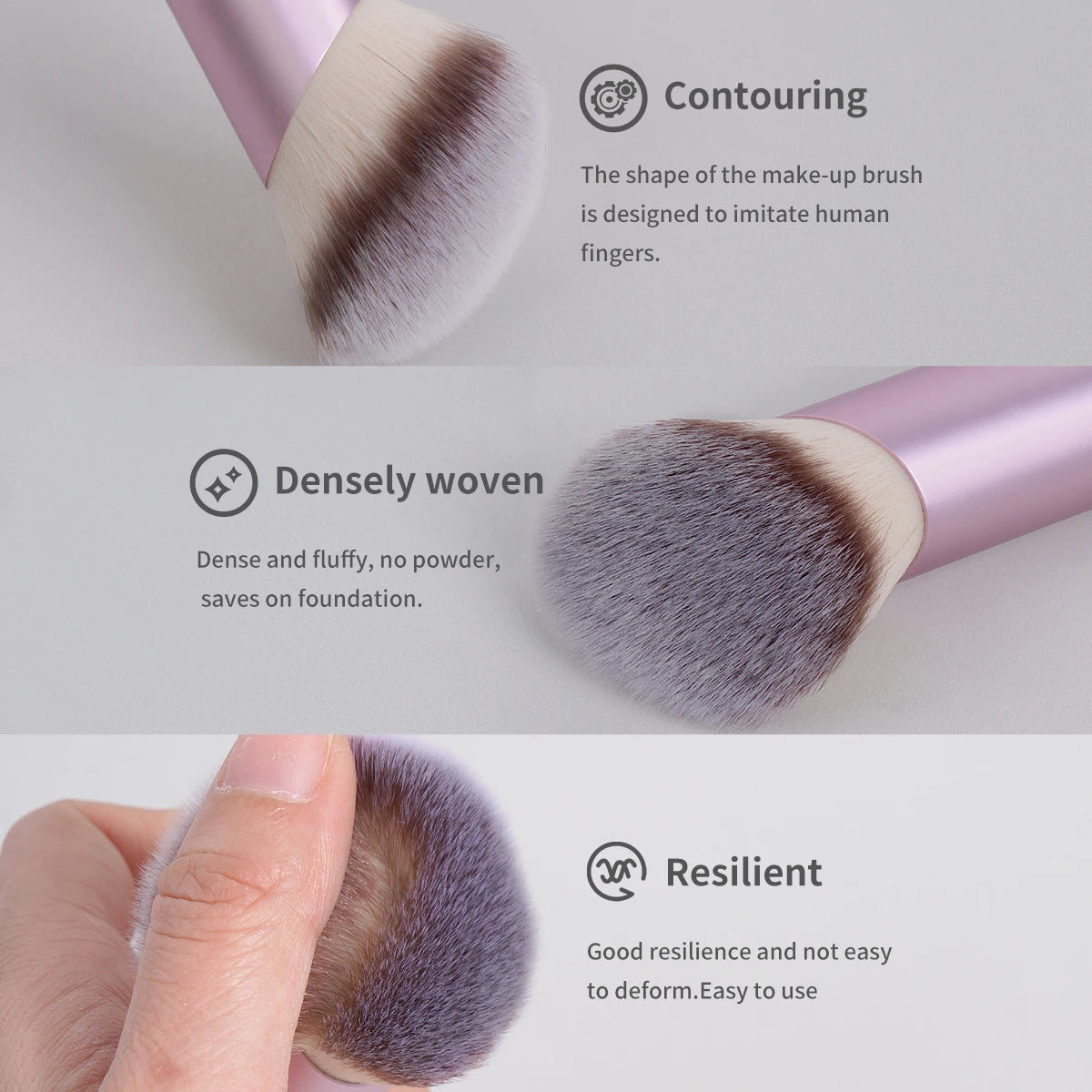 MAANGE 1PCS Makeup Brushes Angled Foundation Buffing Brush Concealer Brush Cosmetic Makeup Tools Soft Hair Oblique Makeup Brush