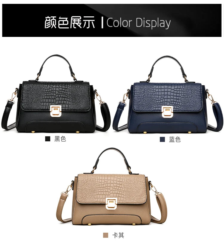 Brand Luxury Large Capacity Multilayer Shoulder Messenger Bag Women High Quality Leather Handbag Design Female Crossbody Tote