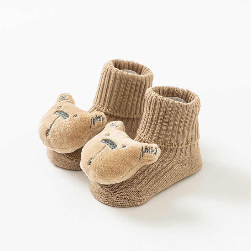 Baby Socks Spring and Autumn Non-slip Floor Socks Newborn Baby Cartoon 3D Doll Toddler Socks 0-24 Months