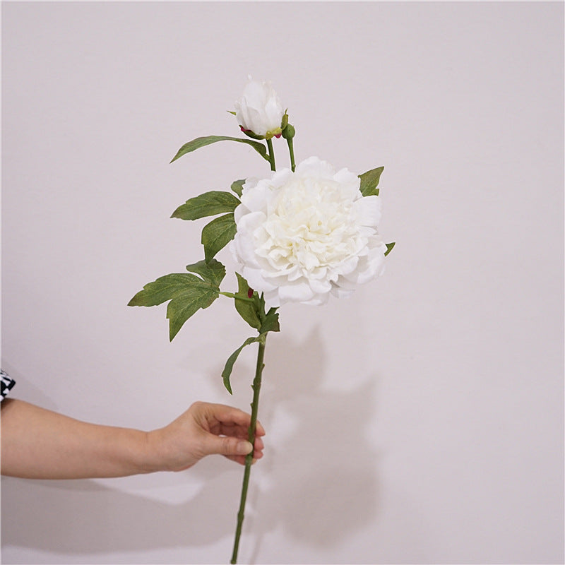 2 Heads Artificial Flowers Moisturizing Peony Real Touch Fake Flowers Luxury Home Decor Party Wedding Flower Arrangement Peonies