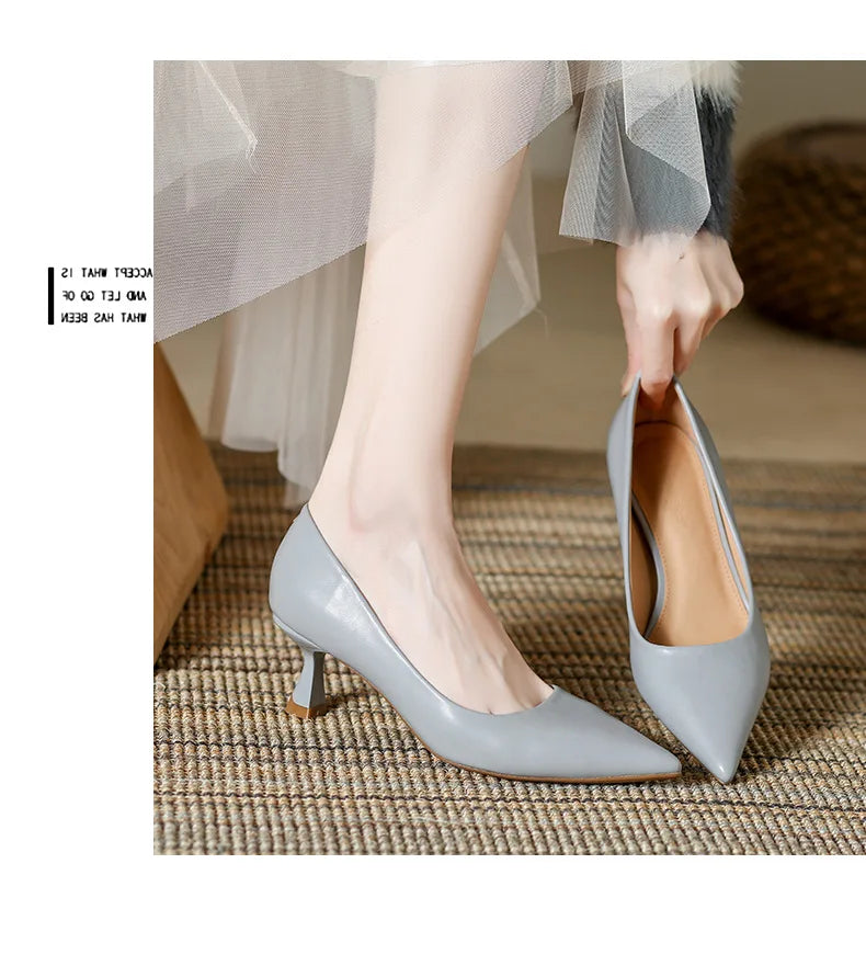 Patent Leather Fashion High Heels New Pointed Toe Pumps Elegant Woman Heeled Shoes Shallow Mouth Candy Colored Sexy Single Shoe
