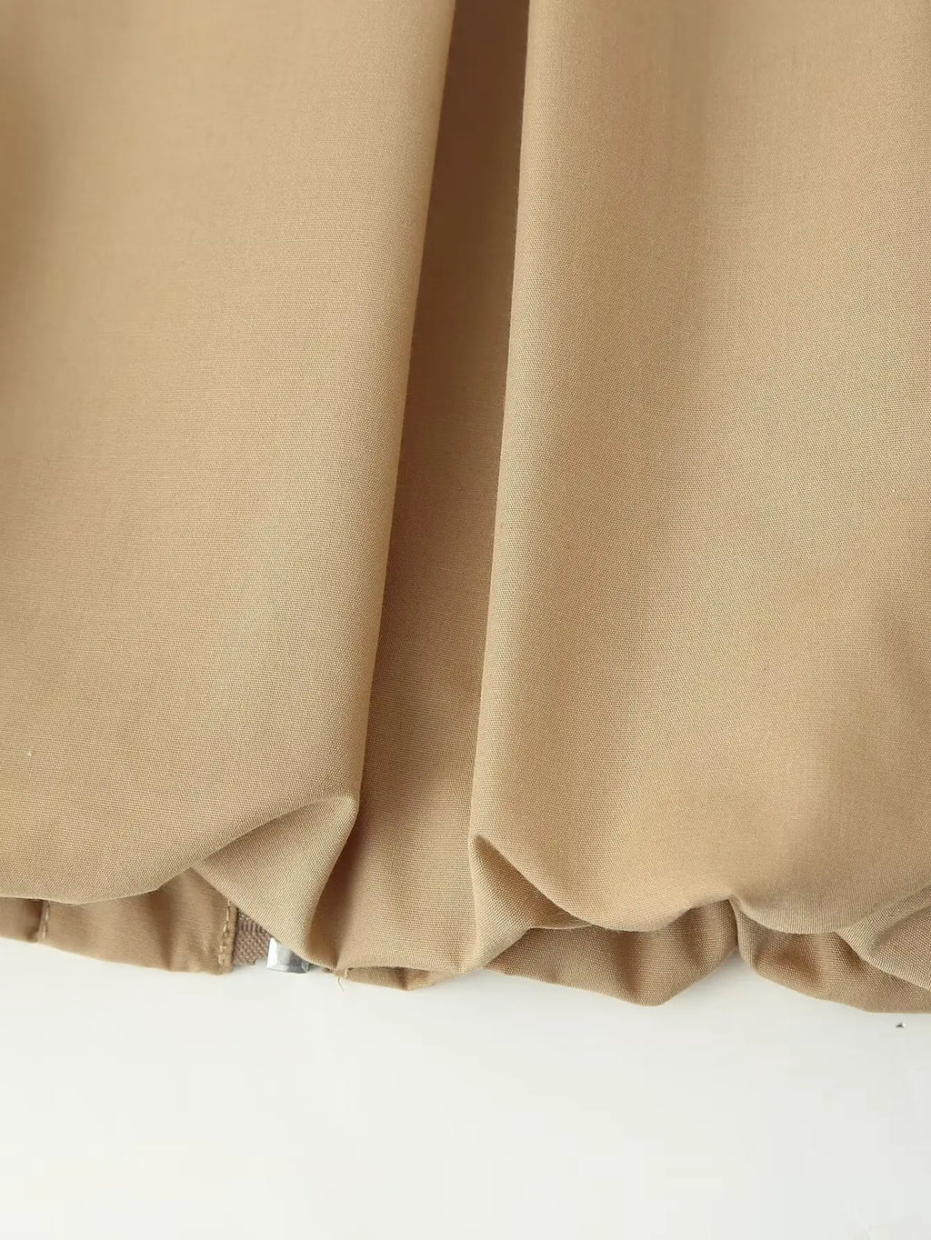 Women's Autumn New Short Zipper Jacket Short Sleeved Top High Waisted Pleated Lantern Flower Bud Half Skirt Set