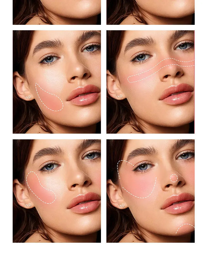 Facial Powder Blusher Stick Cream Shadow Highlight Repair Monochrome Expansion Color Shrink Red Rouge Concealer