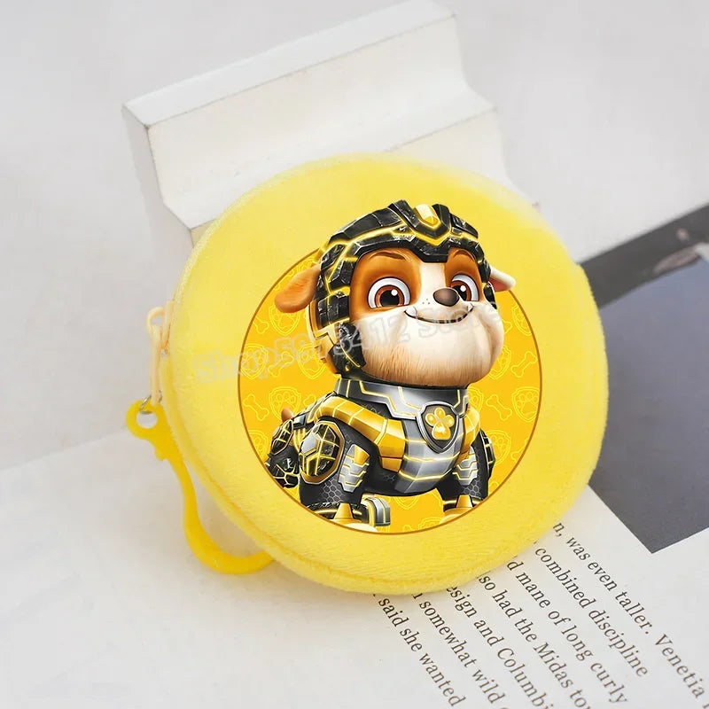 Paw Patrols Round Wallet Cute Keychain Bag Printing Coin Zipper Purse Anime Small Change Bags Convenient Mini Storage Pouch Gift