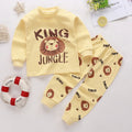 Cotton Boys Girls Sleepwear Suits Autumn Spring Newborn Underclothes 2pcs Kids Clothes Set Toddler Kids Pajamas