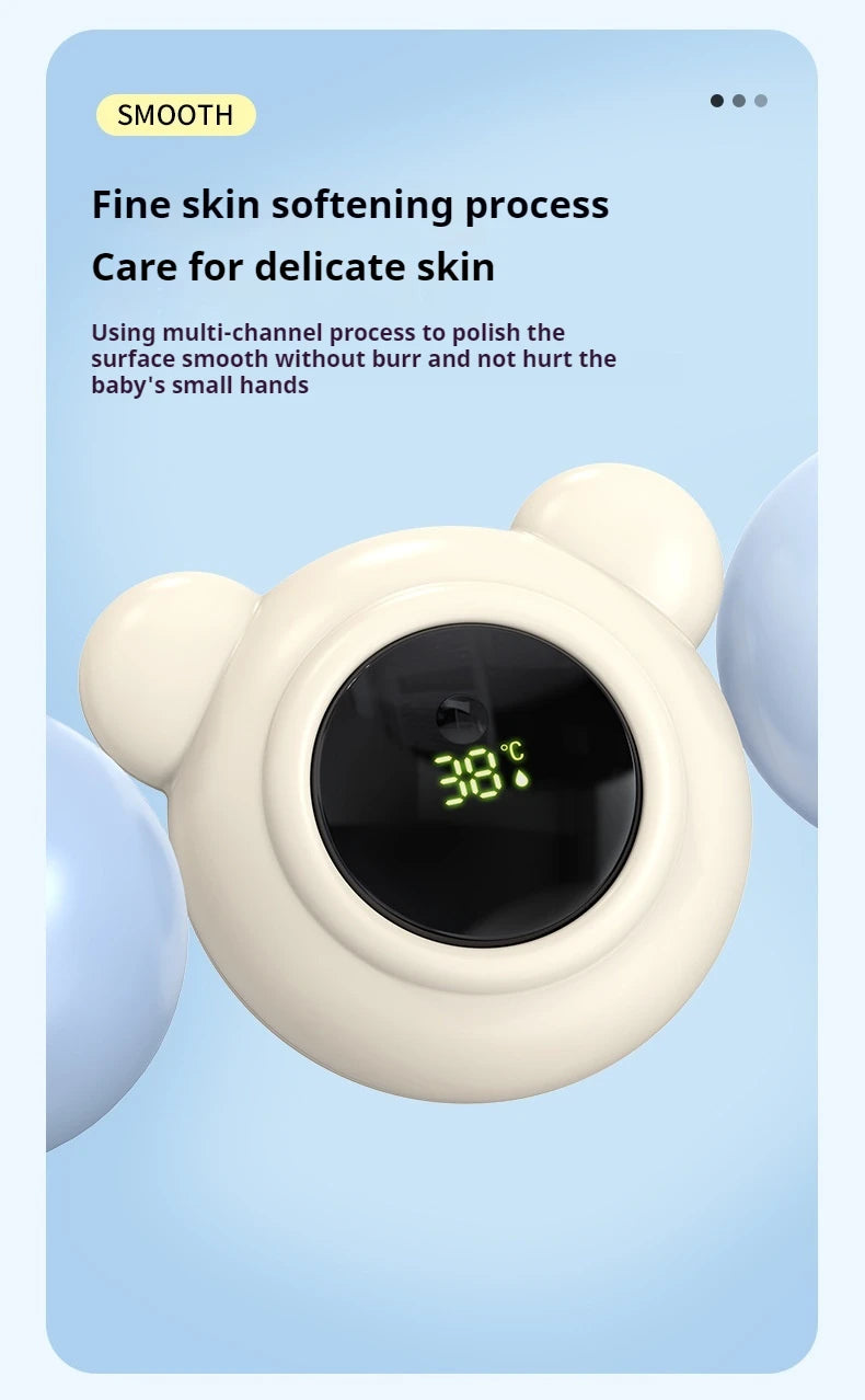1pc Little Bear Baby Water Temperature Gauge, Button Cell Child/Baby Bath Digital Temperature Gauge - Home Use