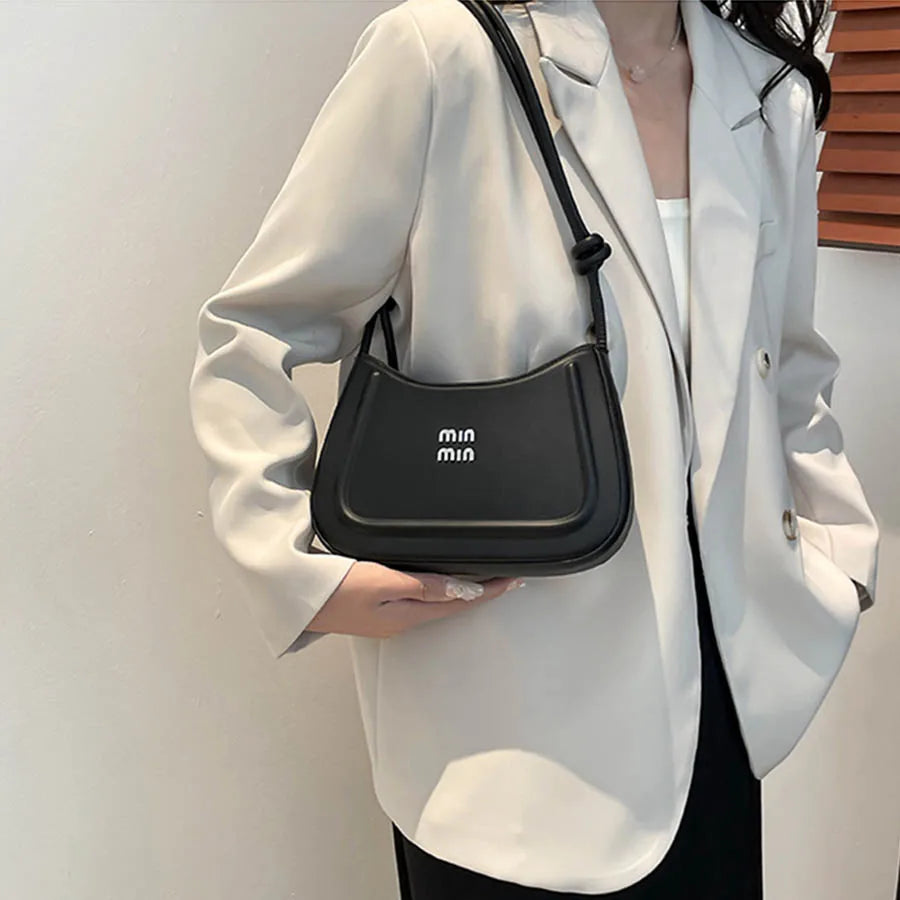 2025 Summer Trendy Shoulder Bag for Women, Elegant Crescent Crossbody Purse, Office Commuter Bag, Luxury Texture
