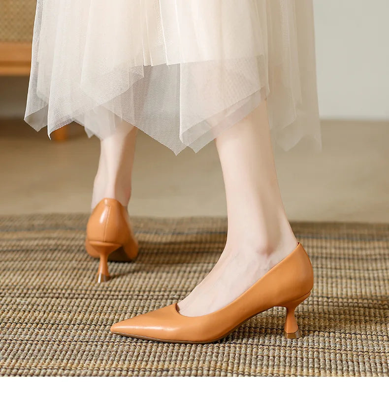 Patent Leather Fashion High Heels New Pointed Toe Pumps Elegant Woman Heeled Shoes Shallow Mouth Candy Colored Sexy Single Shoe