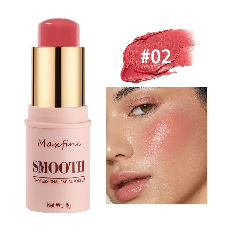 Facial Powder Blusher Stick Cream Shadow Highlight Repair Monochrome Expansion Color Shrink Red Rouge Concealer