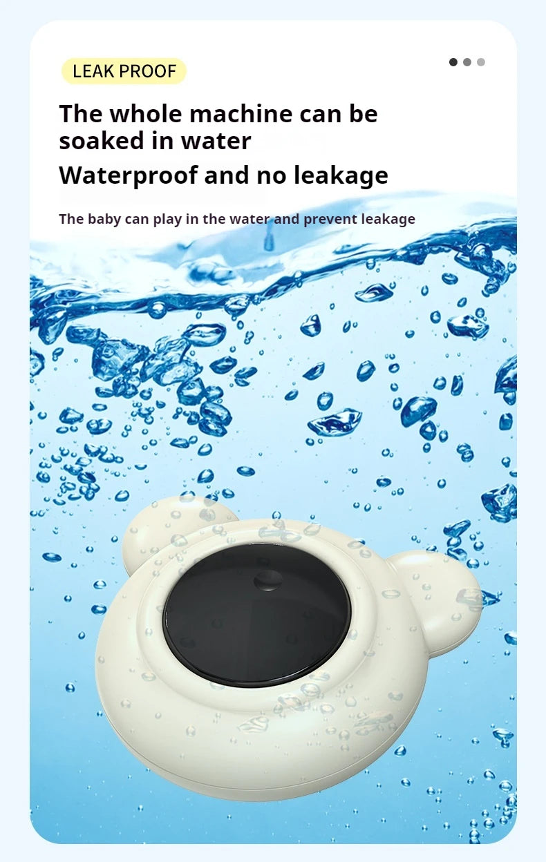 1pc Little Bear Baby Water Temperature Gauge, Button Cell Child/Baby Bath Digital Temperature Gauge - Home Use