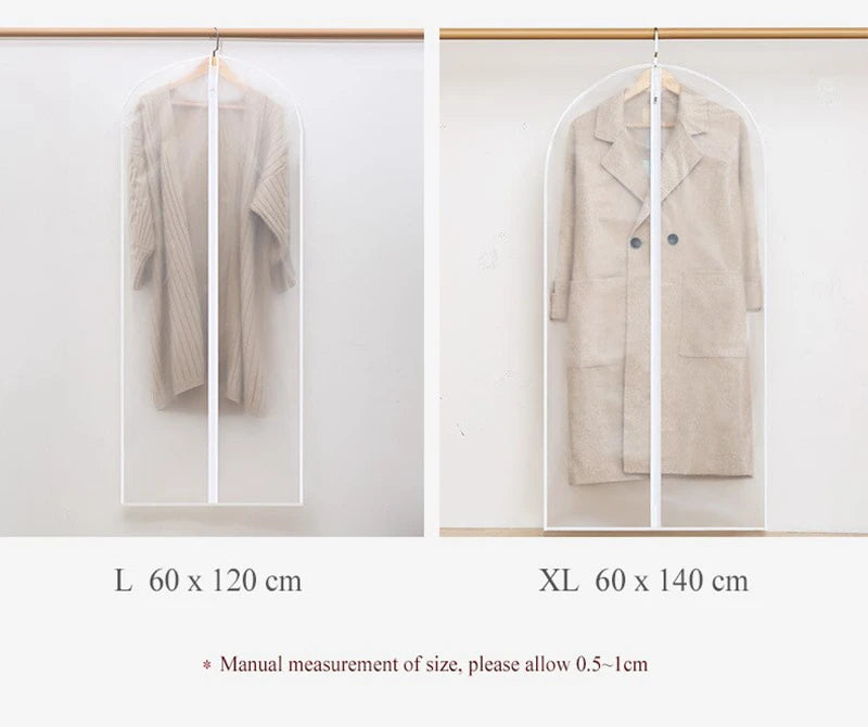 Clothes Hanging Dust cover wedding Dress Cover Suit Coat Storage Bag Garment bags Organizer Wardrobe Hanging Clothing Organizers