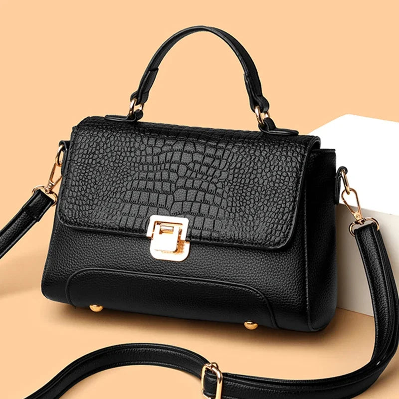 Brand Luxury Large Capacity Multilayer Shoulder Messenger Bag Women High Quality Leather Handbag Design Female Crossbody Tote