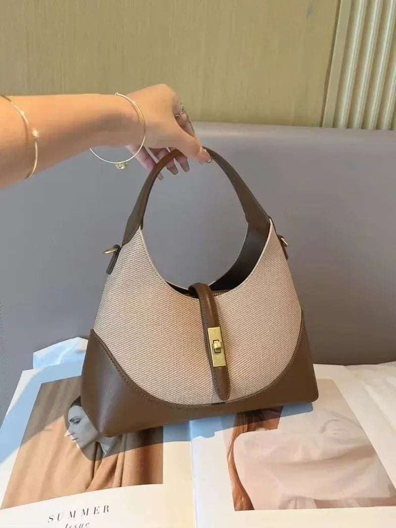 Fashion Women Handbag New Large Capacity Patchwork Crossbody Bag Multifunctional Commuting Shoulder Bag Designer Bag Dinner Bag