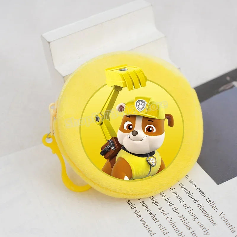 Paw Patrols Round Wallet Cute Keychain Bag Printing Coin Zipper Purse Anime Small Change Bags Convenient Mini Storage Pouch Gift