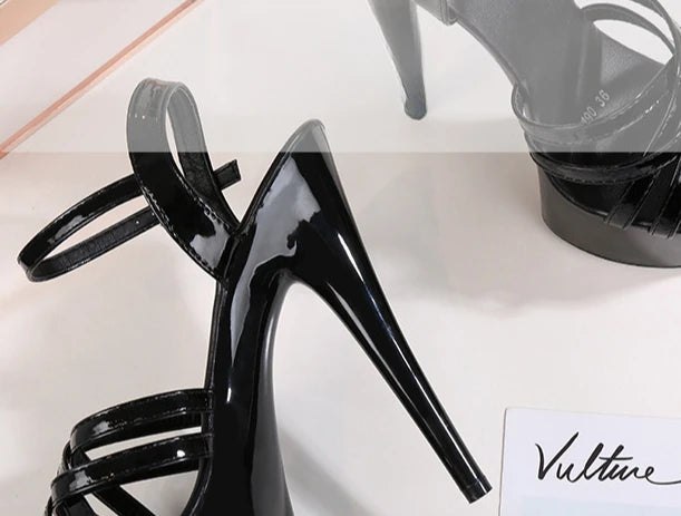 Women's summer multi-color sandals waterproof platform 15cm thick bottom fine heeled high heels