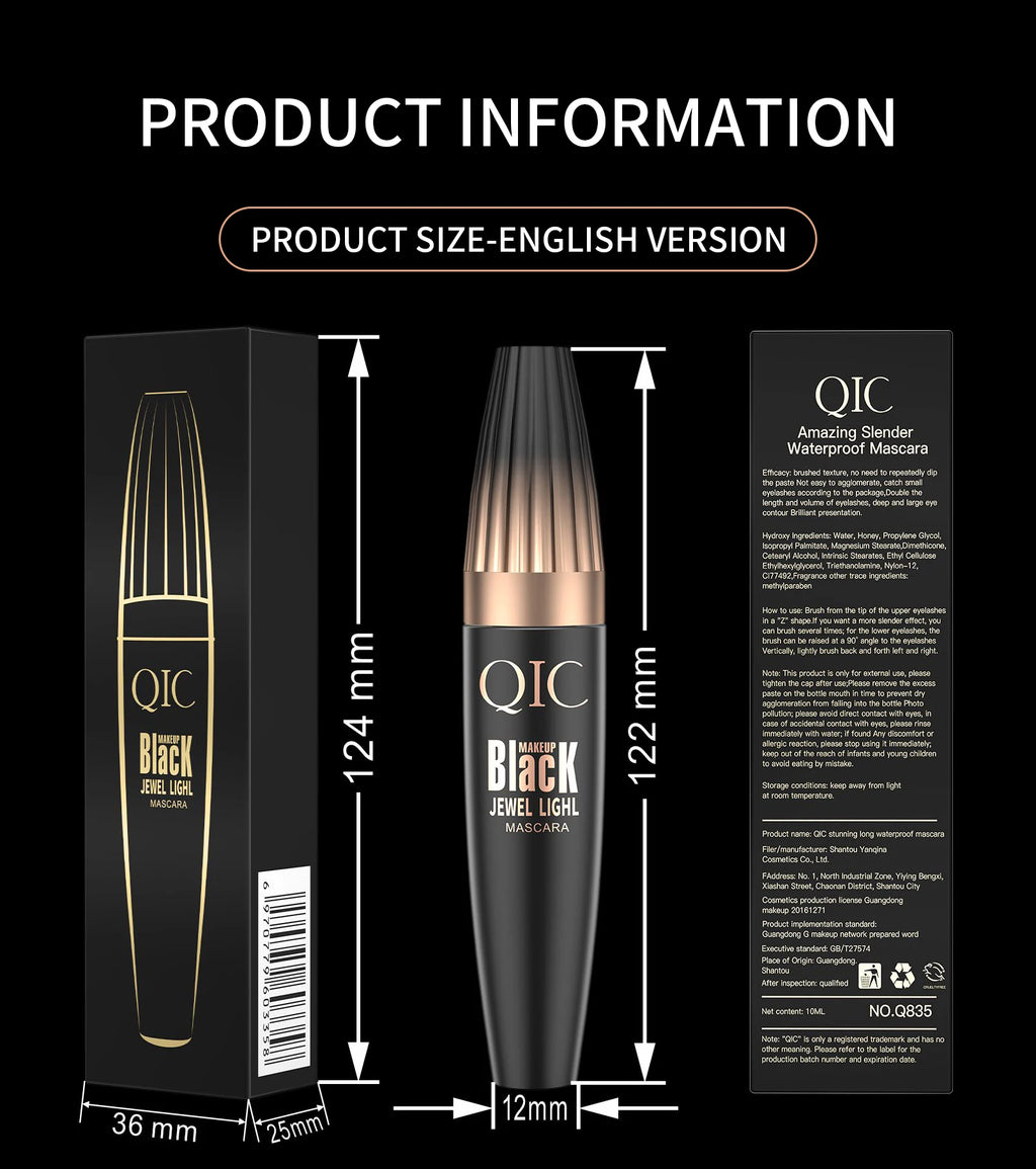 4d Waterproof Lash Mascara Encrypted Long-lasting Thick Curling Smudge-proof Large Eye Makeup Tools Durable Beauty Cosmetics