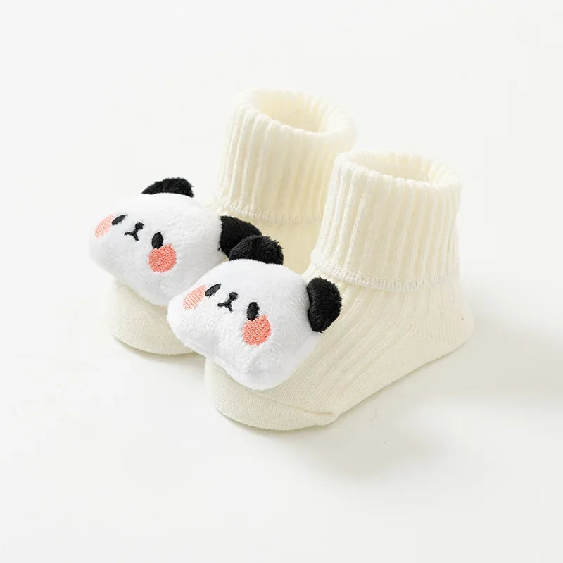 Baby Socks Spring and Autumn Non-slip Floor Socks Newborn Baby Cartoon 3D Doll Toddler Socks 0-24 Months
