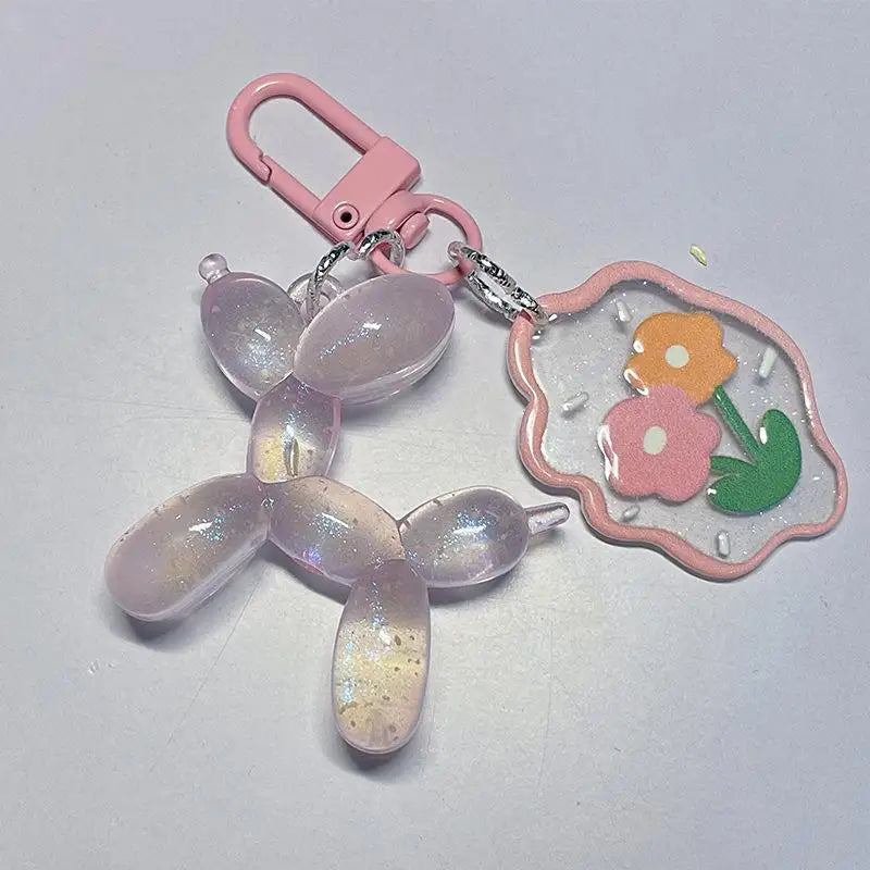 Balloon Dog Luminous Keychain Balloon Dog Glow At Night Pewndant Keyring Accessories Backpack Bags Pendant Kawaii Things Y2K New
