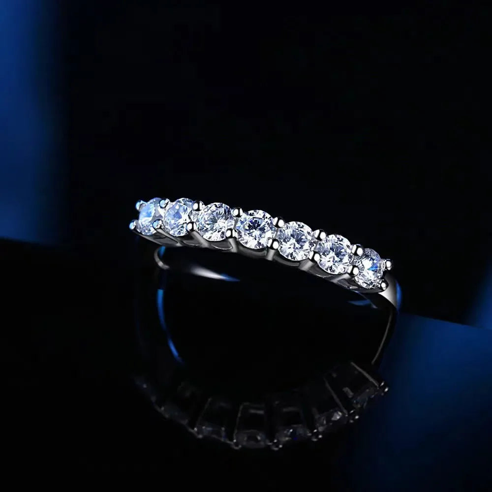925 Sterling Silver Round Zircon Shiny Gorgeous Rings for Women Engagement Wedding High Quality Fine Jewelry