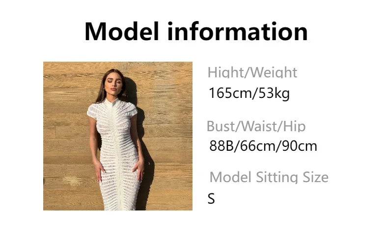 Sexy Bodycon Long Dress Women Summer Slim Fashion Short Sleeve Bandage Maxi Party Dresses Woman Skirt Elegant Vestidos