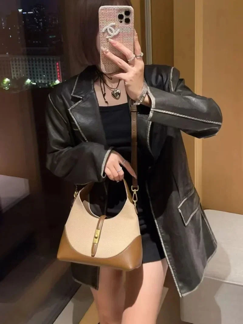 Fashion Women Handbag New Large Capacity Patchwork Crossbody Bag Multifunctional Commuting Shoulder Bag Designer Bag Dinner Bag