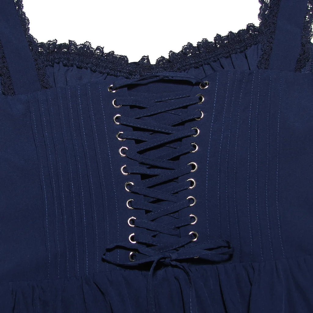 Mingmingx White A Line Party Dresses Women Mini Elegant Lace Up Holiday Dress Casual Spaghetti Strap Summer Women Clothing