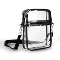 Clear Crossbody Purse Bag,Stadium Approved with Front Pocket for Concerts Sports Festivals Holiday Beach Waterproof Bag