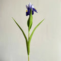 22.8 Inch Artificial Iris Flower Real Touch PU Faux Flowers for Home Decor Elegant Floral Arrangement