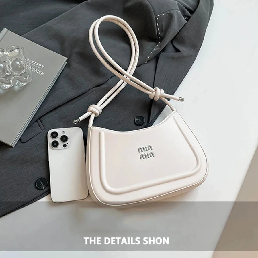 2025 Summer Trendy Shoulder Bag for Women, Elegant Crescent Crossbody Purse, Office Commuter Bag, Luxury Texture