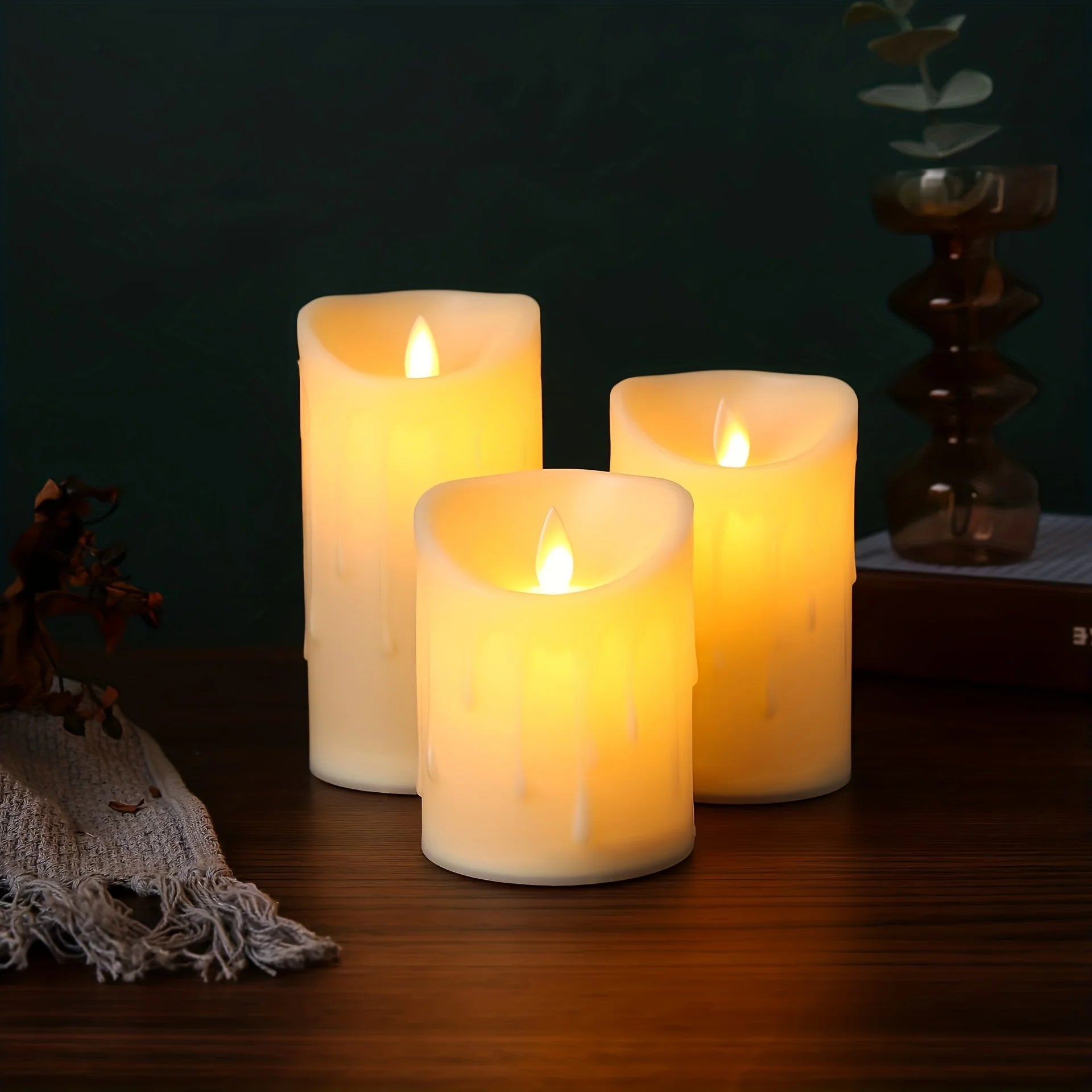 Flameless LED Candles with Remote Control and Timer Battery Operated Flickering Candle for Home Party Wedding Christmas Decor
