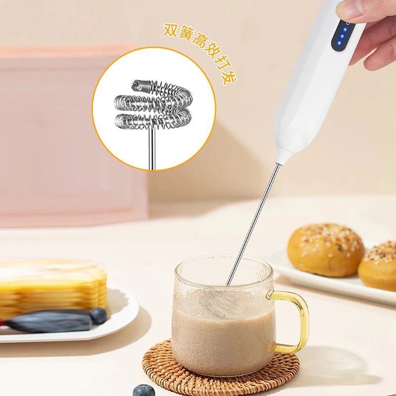 Electric Milk Frother Handheld Egg Beater Foamer Coffee Maker Electric Blender Mixer Mini Portable Blender Kitchen Tool
