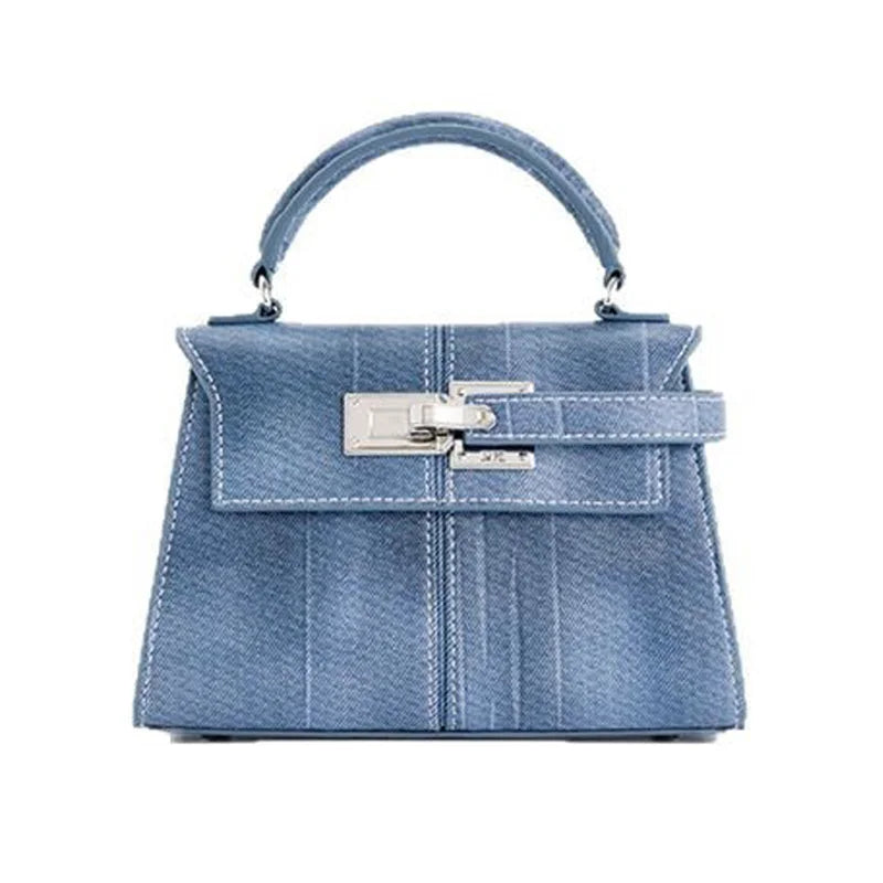 Trapezoidal bag new leather women's bag senior cross-body bag Fashion niche hand bag commuter bag