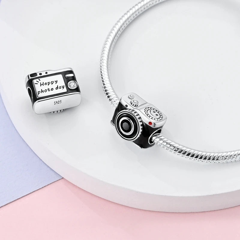 925 Sterling Silver Charms Bead Dangle Airplane Luggage Passport Travel Charms Fit Original Charms Bracelet Jewelry Gift