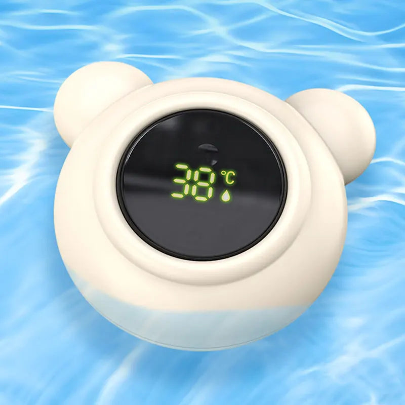 1pc Little Bear Baby Water Temperature Gauge, Button Cell Child/Baby Bath Digital Temperature Gauge - Home Use