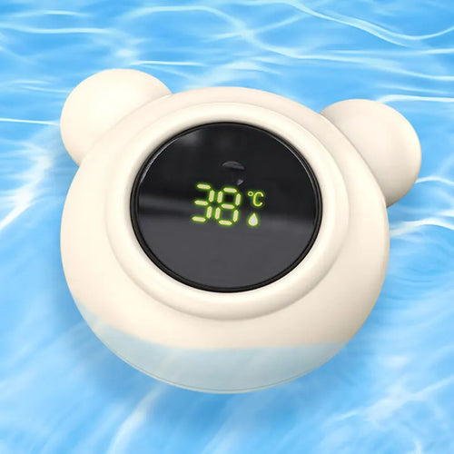 1pc Little Bear Baby Water Temperature Gauge, Button Cell Child/Baby Bath Digital Temperature Gauge - Home Use
