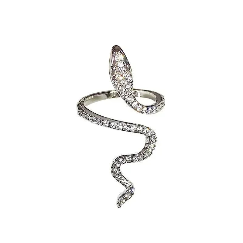Women Gothic Open Snake Ring Adjustable Animal Rings Reptile Fashion Punk Personality Jewelry Accessories Jewellery Tentacles