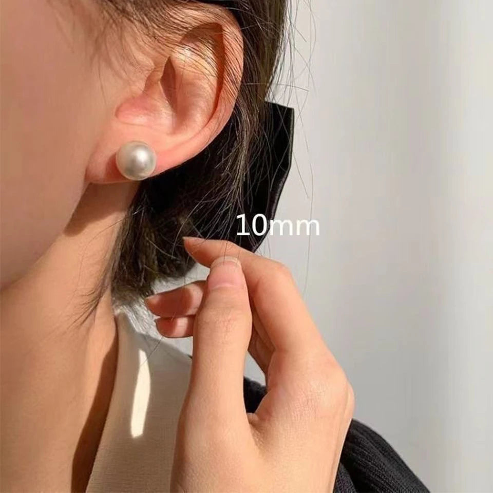 ZAKOL Fresh Rose Stud Earrings with Imitation Pearl Sweet Pink Tulip Earrings Exquisite New Accessories for Women Trendy Jewelry