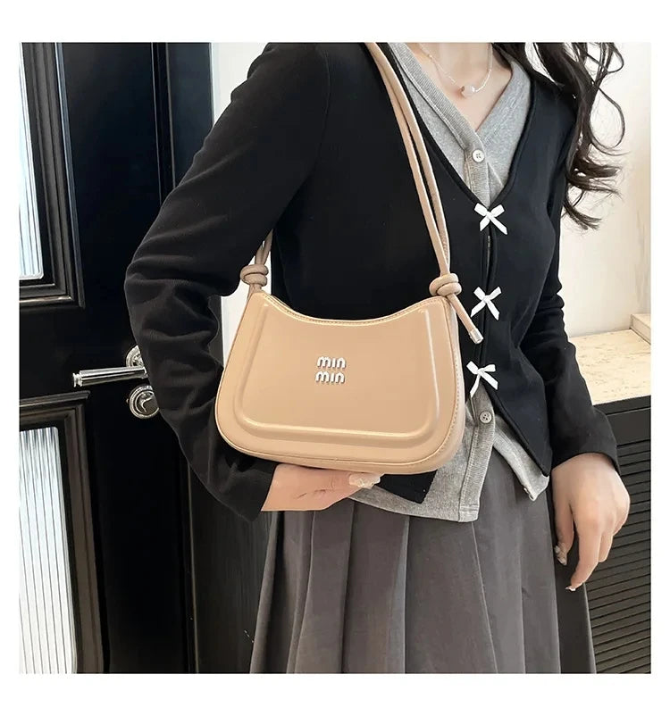 2025 Summer Trendy Shoulder Bag for Women, Elegant Crescent Crossbody Purse, Office Commuter Bag, Luxury Texture