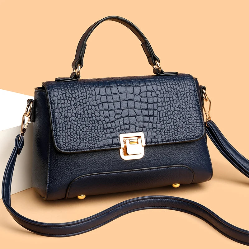 Brand Luxury Large Capacity Multilayer Shoulder Messenger Bag Women High Quality Leather Handbag Design Female Crossbody Tote