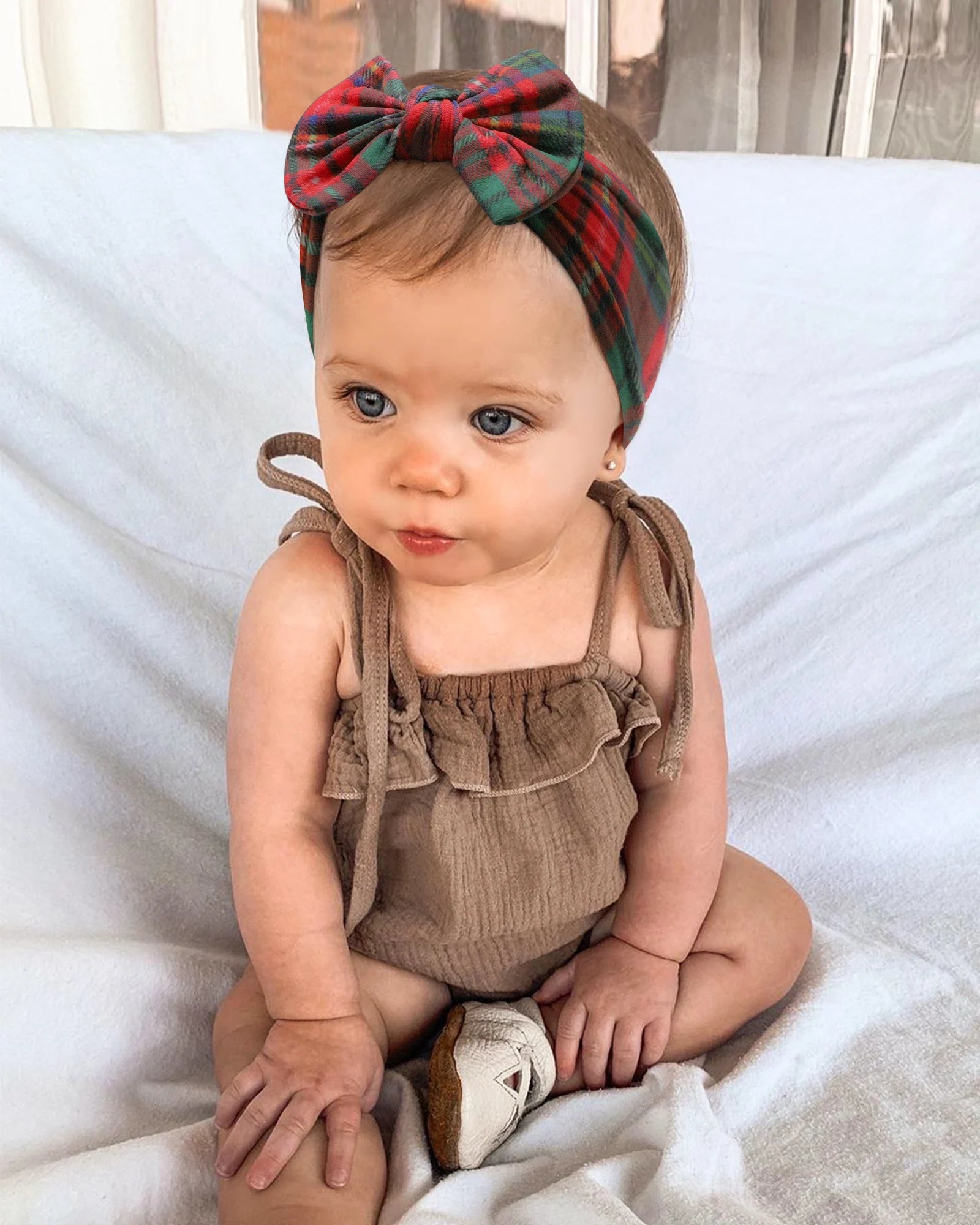 48 colors Baby Bowknot Hairband Broadside Headband Kids Girls Boutique Elastic Protect Turban Headwear Baby Hair Accessories