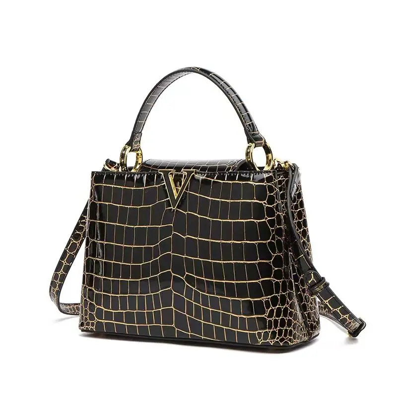 Luxury Designer Brand bolsa feminina  High-quality сумка Leather Crocodile Print Shoulder Handbags for Women 가방 Hot Sell