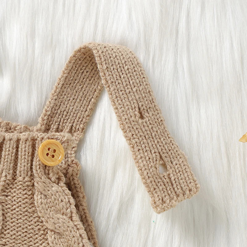 Baby Girls Rompers Knitted Casual Sleeveless Newborn Infant Boys Solid Jumpsuits Playsuits 0-18m Toddler Unisex Outfits Clothes